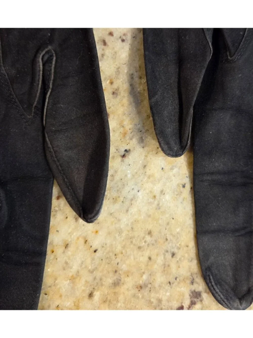 Vintage Womens Size M Black Suede Formal 12